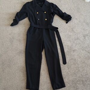 Ralph Lauren Black Jumpsuit with Gold Accents